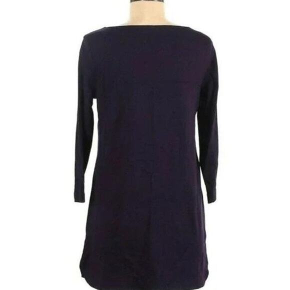 J Jill Tunic Dress Womens S 3/4 Sleeve Knit Stretch Minimalist Preppy Pullover - Picture 3 of 8